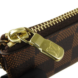 Louis Vuitton Wallet/Coin Case Pochette Cle N62658 Damier Canvas Ebene Brown Accessory Key Ring Women's Men's LOUIS VUITTON