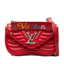 Louis Vuitton New Wave Chain Bag PM Shoulder Handbag M51930 Rouge Ecarlate Red Leather Women's LOUIS VUITTON