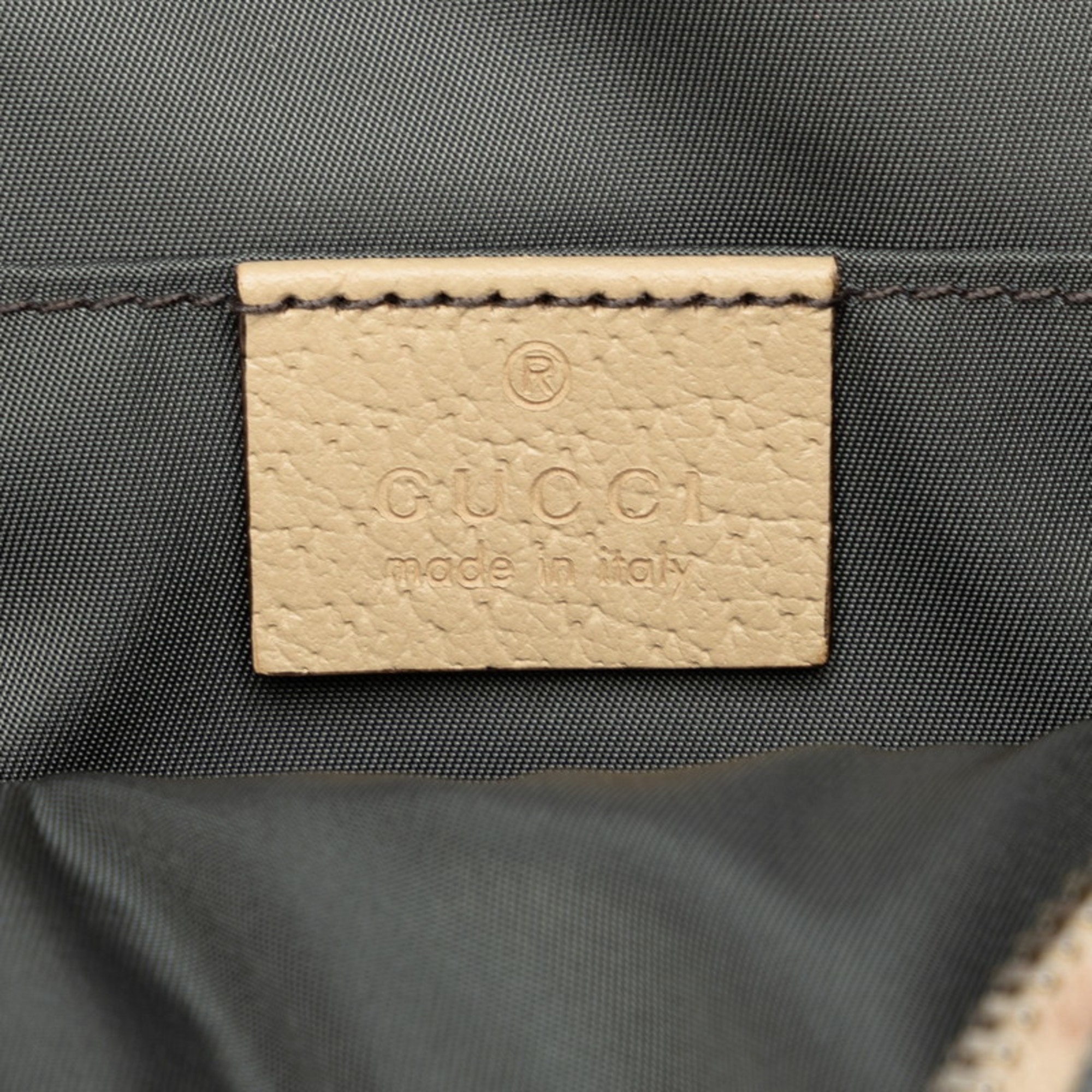 Gucci Off the Grid Shoulder Bag Handbag 625850 Grey Beige Nylon Leather Women's GUCCI