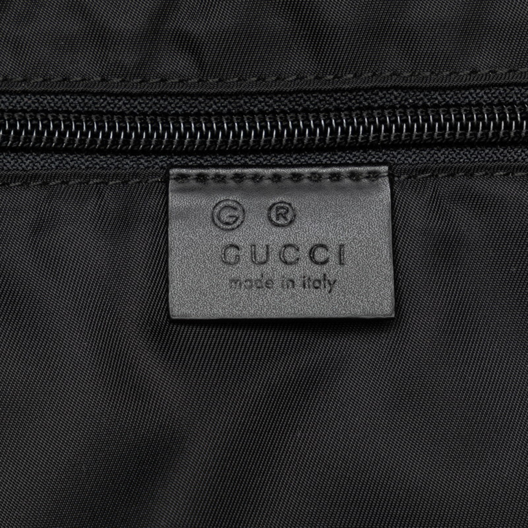 Gucci Sherry Line Backpack 619748 Black Multicolor Canvas Leather Women's GUCCI