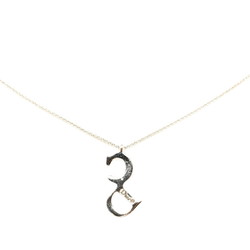 Christian Dior Dior CD Necklace Silver Metal Women's