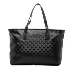 Gucci GG Imprime Tote Bag 211137 Black PVC Leather Women's GUCCI