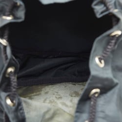 Prada Triangle Plate Backpack Navy Black Nylon Women's PRADA