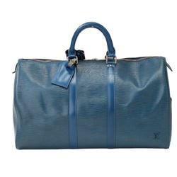 Louis Vuitton Boston Bag Epi Keepall 45 Leather M42975 Toledo Blue