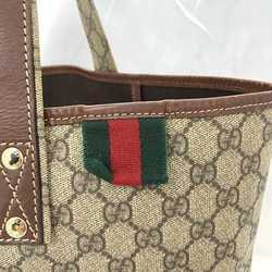 Gucci Tote Bag Beige Shelly GG Supreme 211134 f-20215 PVC Leather GUCCI A4 Women's Retro