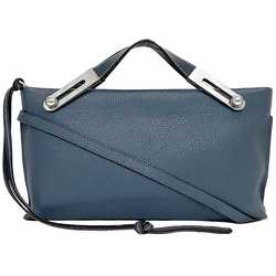 LOEWE 2way Missy Small Navy Blue 327.12KS28 f-20292 Clutch Bag Leather Shoulder Handbag Women's