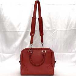 LOEWE 2way Amazona 75 Red Anagram 301.30.L03 f-20336 Handbag Leather Shoulder Bag Women's