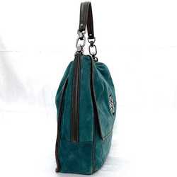 LOEWE 2way Green Maia 302.71.719 ec-20247 Suede Leather Anagram Flap Shoulder Bag Ladies