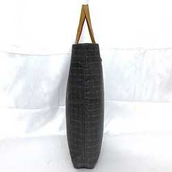 Hermes Amedaba GM Grey ec-20250 Tote Bag Canvas Leather HERMES Men's Women's