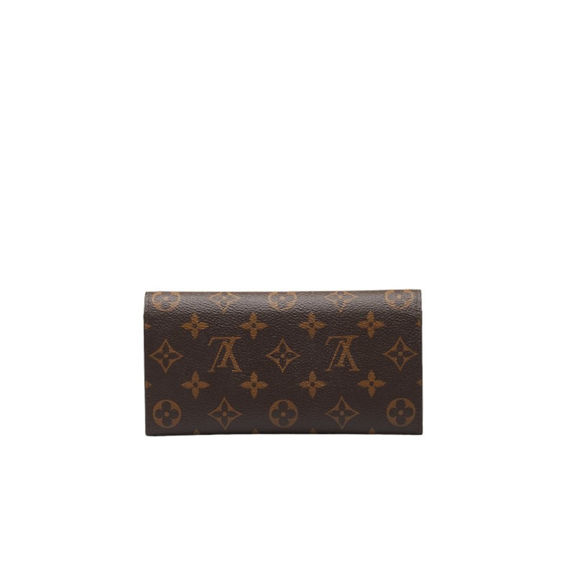 Louis Vuitton Monogram Portefeuille Emily Long Wallet M61289 Brown Rose Ballerine Pink PVC Leather Women's LOUIS VUITTON