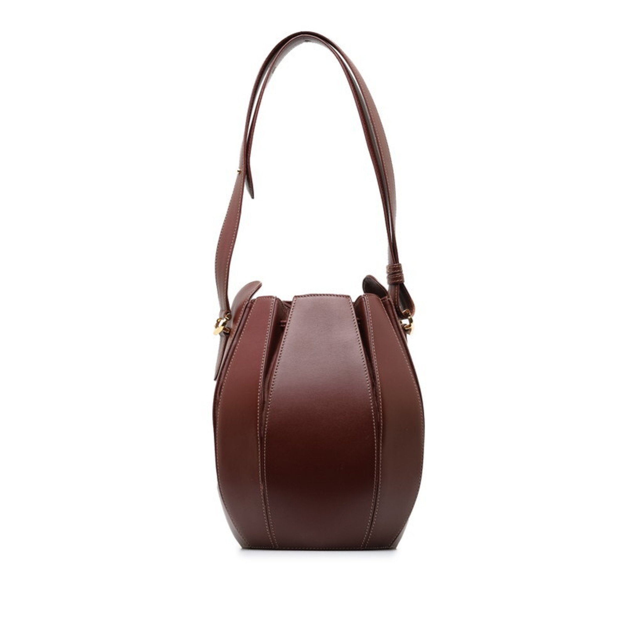Cartier Must Line Handbag Shoulder Bag Bordeaux Wine Red Leather Women's CARTIER