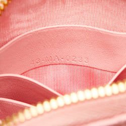 Christian Dior Dior Lady Phone Holder Smartphone Pouch Mobile Case Shoulder Bag Pink Lambskin Women's