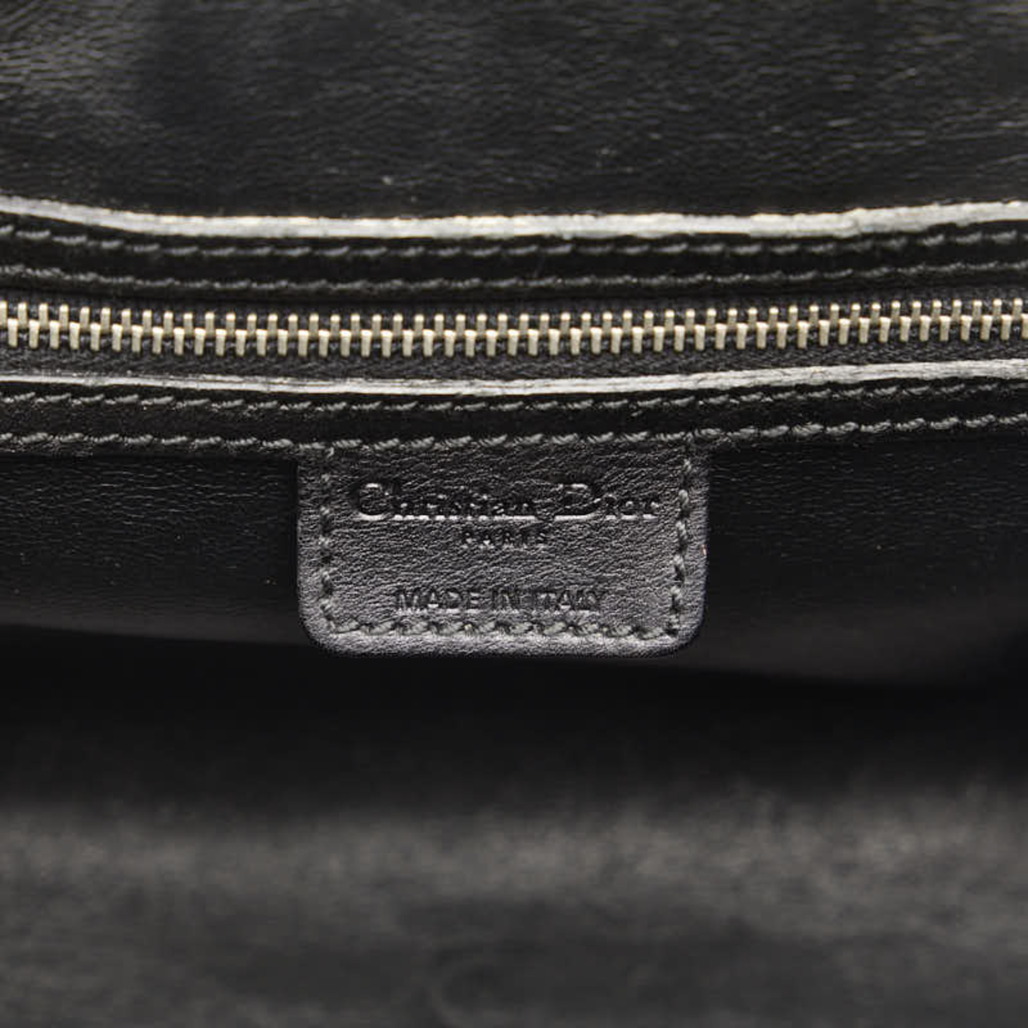 Christian Dior Dior handbag black leather women's