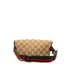Gucci GG Canvas Sherry Line Waist Bag Body 311159 Beige Multicolor Leather Women's GUCCI