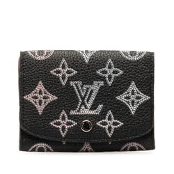 Louis Vuitton Monogram Mahina Envelope Carte de Visite Card Case Business Holder M81660 Noir Black Leather Women's LOUIS VUITTON