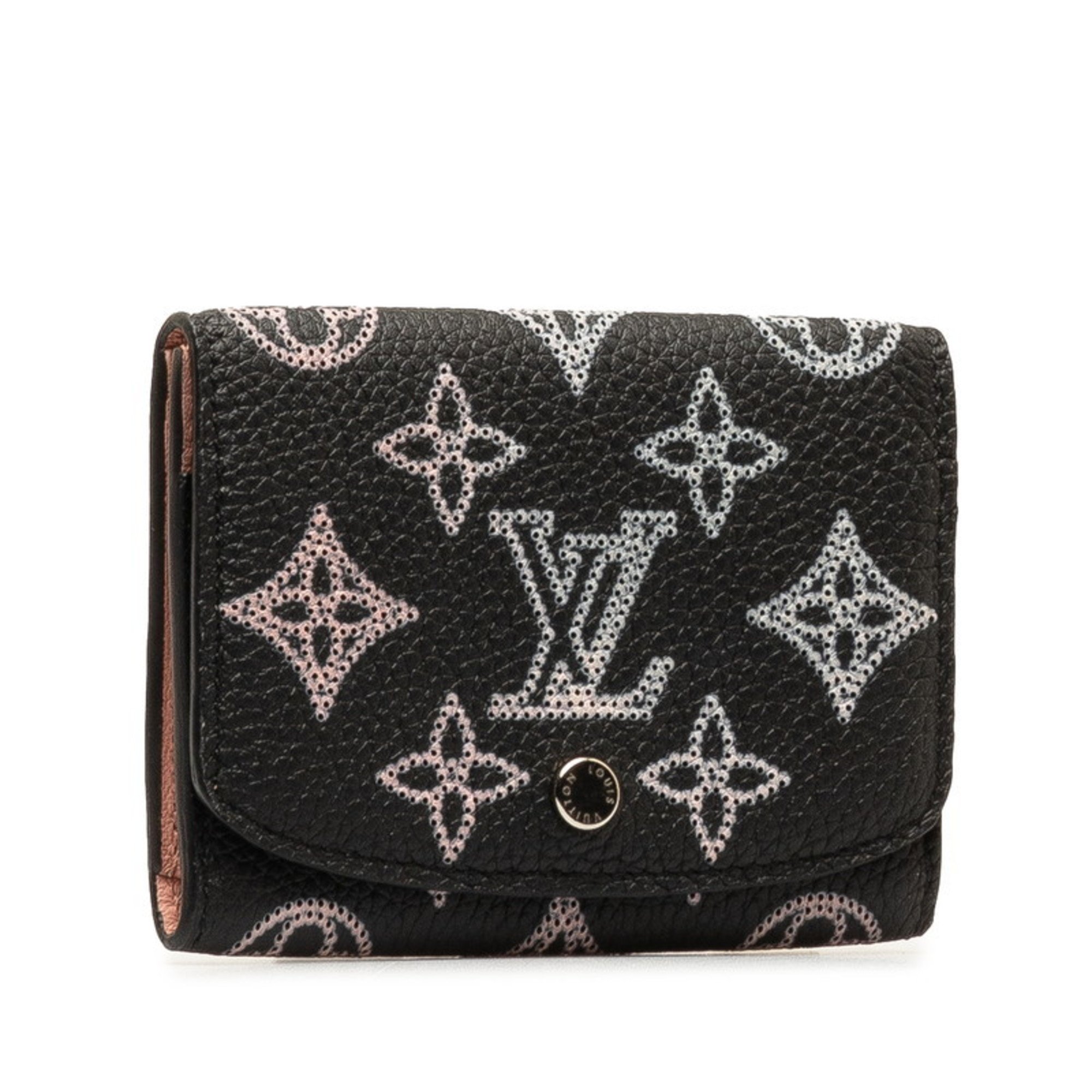 Louis Vuitton Monogram Mahina Envelope Carte de Visite Card Case Business Holder M81660 Noir Black Leather Women's LOUIS VUITTON