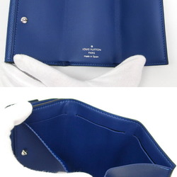 Louis Vuitton Monogram Taigarama Discovery Compact Wallet Blue