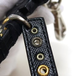 Prada Swing Arm Robot Motif Keychain Charm Black