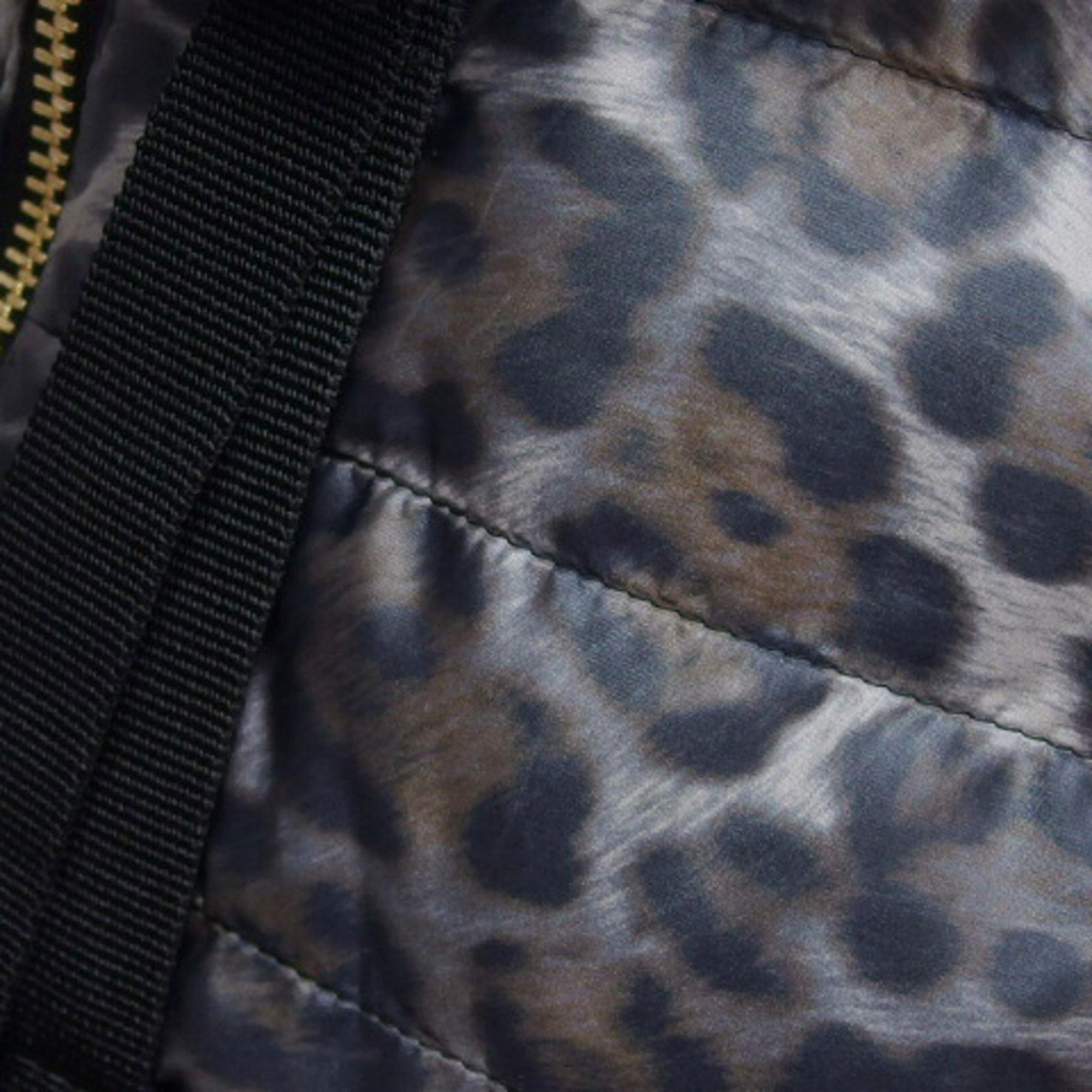 Moncler ZAINO Leopard Print Nylon Backpack Grey Black