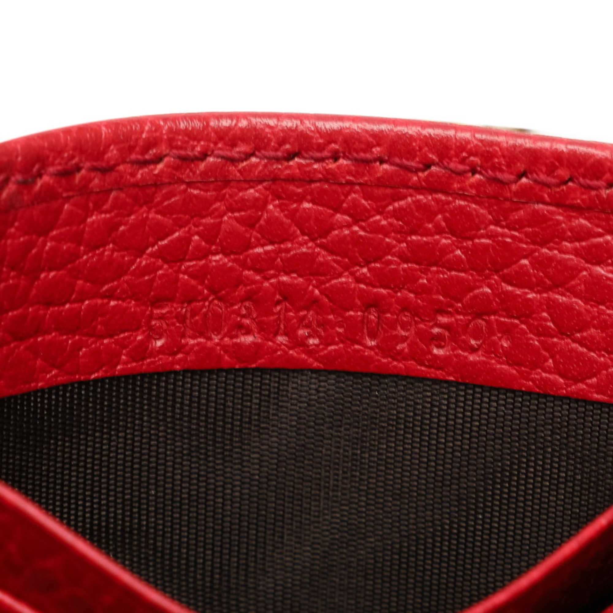 Gucci Interlocking G Chain Shoulder Bag 510314 Red Leather Women's GUCCI