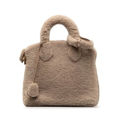 Louis Vuitton Lockit Voyage Handbag M93850 Greige Mouton Leather Women's LOUIS VUITTON