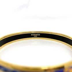 Hermes Bangle Emaille PM Gold Blue - f-20308 GP HERMES Bracelet Flat Women's