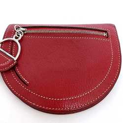 Hermes Bi-fold Wallet Compact Rouge Piment Red In The Loop f-20319 Leather Chevre Mysore HERMES Folding Charm Ladies