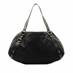 Gucci GG Canvas Abby Handbag Tote Bag 130736 Black Leather Women's GUCCI