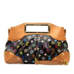 Louis Vuitton Monogram Multicolor Judy MM Handbag Shoulder Bag M40256 Black Brown PVC Leather Women's LOUIS VUITTON