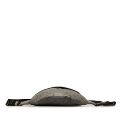 Louis Vuitton Monogram Shadow Discovery Bum Bag PM Waist Body M46108 Grey Leather Women's LOUIS VUITTON