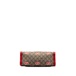 Gucci GG Supreme Apple Padlock Shoulder Bag 498156 Beige Red PVC Leather Women's GUCCI