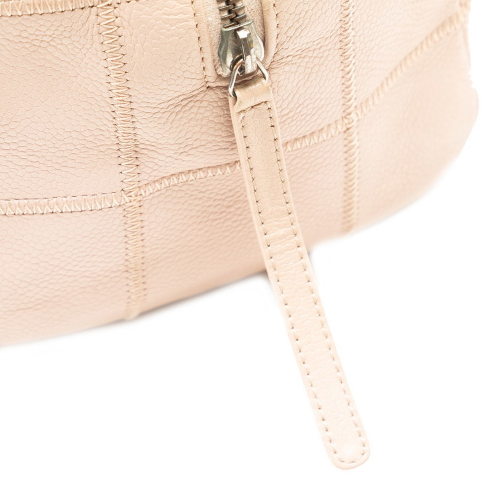 Chanel Chocolate Bar Handbag Boston Bag Pink Caviar Skin Women's CHANEL