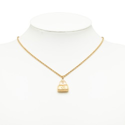Christian Dior Dior CD handbag motif necklace gold plated women's