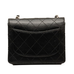 Chanel Matelasse Coco Mark Chain Shoulder Bag Black Caviar Skin Women's CHANEL
