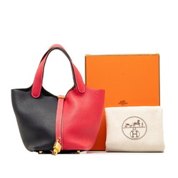 Hermes Picotin Lock PM Kazak Handbag Rose Extreme Bleu Nuit Red Black Taurillon Clemence Women's HERMES