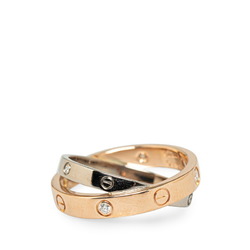 Cartier Be Love Ring #53 K18WG White Gold K18PG Pink Women's CARTIER