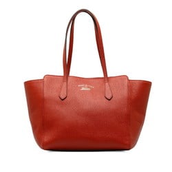 Gucci Swing Shoulder Bag Tote 354408 Red Leather Women's GUCCI