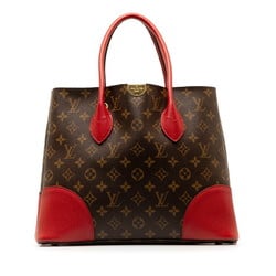 Louis Vuitton Monogram Flandrin Handbag Tote Bag M41596 Brown Red PVC Leather Women's LOUIS VUITTON