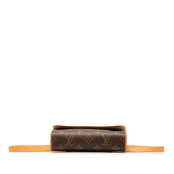 Louis Vuitton Monogram Pochette Florentine Body Bag Waist Shoulder M51855 Brown PVC Leather Women's LOUIS VUITTON