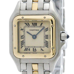 Polished CARTIER Panthere 18K Gold Stainless Steel Quartz Ladies Watch BF572218