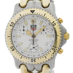 Polished TAG Heuer Sel Chronograph Gold Plated Steel Mens Watch CG1120 BF572335