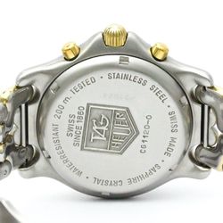 Polished TAG Heuer Sel Chronograph Gold Plated Steel Mens Watch CG1120 BF572335