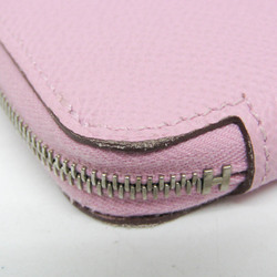 Hermes Silk'in Azap Long Women's Epsom Leather Long Wallet (bi-fold) Light Purple,Yellow