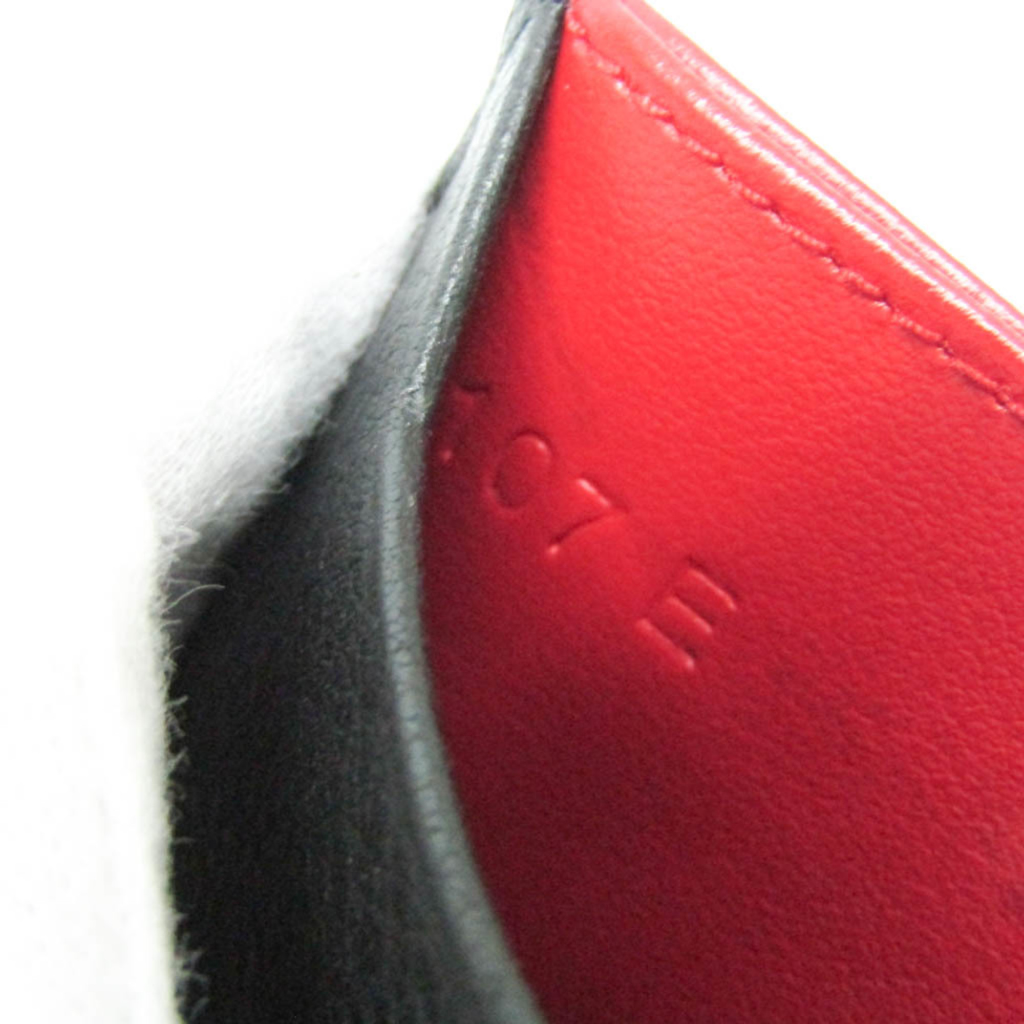 Prada DAINO COLOUR 1MC208 Leather Card Case Black,Red Color