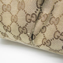 Gucci Sukey 247902 Women's Leather,GG Canvas Handbag,Shoulder Bag Beige,Brown,Gold