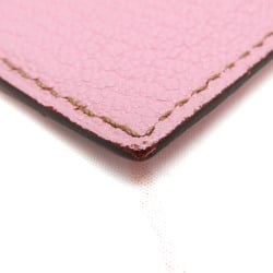 Hermes Choo Choo Serie Chevre Leather Card Case Rose Sakura