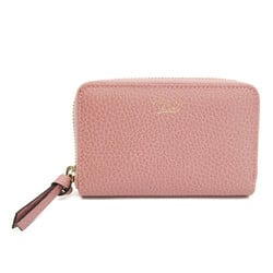 Gucci 368877 Women's Leather Card Wallet Pink