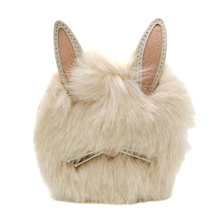 Kate Spade DESERT MUSE RABBIT POLLY PWRU6461 Women's Leather,Fur Coin Purse/coin Case Pink Beige