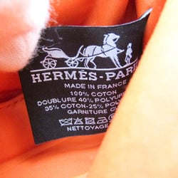 Hermes Bolide Mini Women's Cotton,Leather Pouch Brown,Orange