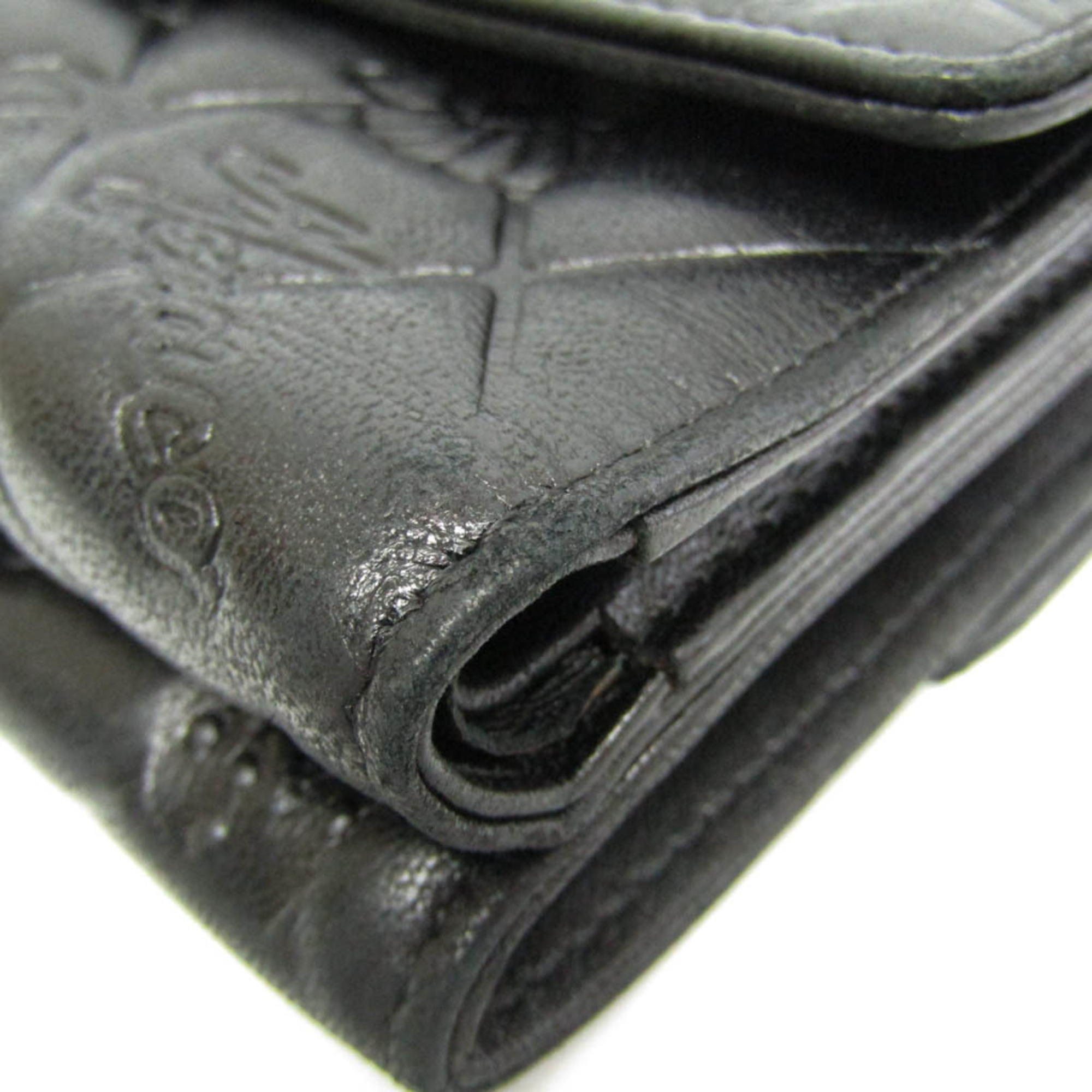 Chanel Icon Women's Leather Wallet (tri-fold) Black
